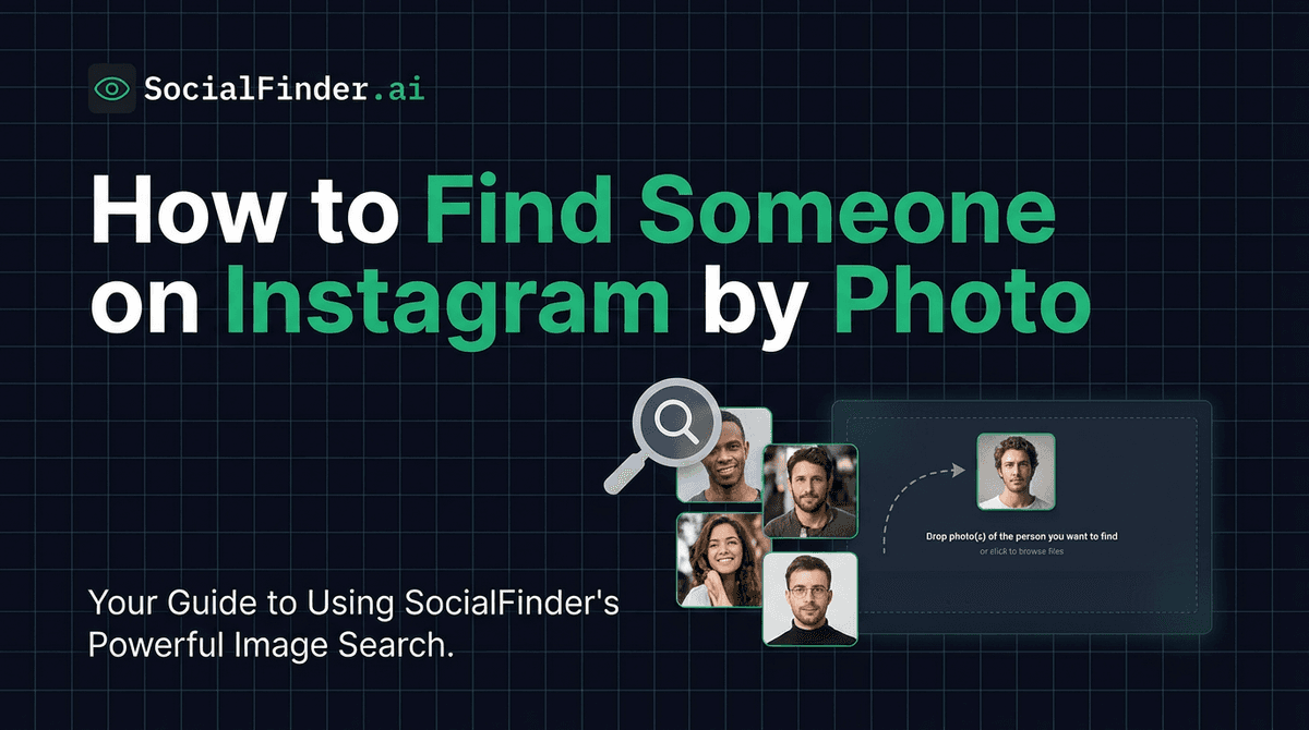 AI reverse face search illustration