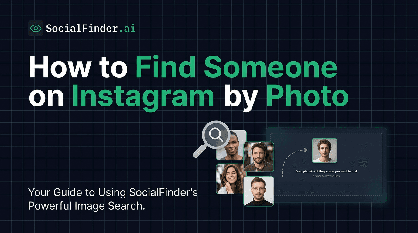 AI reverse face search illustration